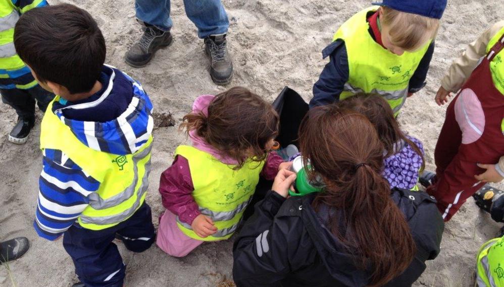 Børnehavebørn på Naturcenter Amagerstrand