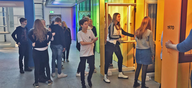 Besøg af 8.V fra Heibergskolen