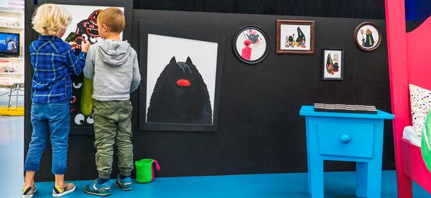 Udsnit af udstillingen Store Monster Lille Monster