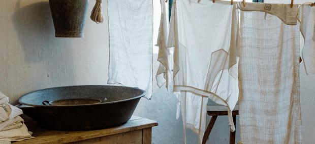 vasketøj i vaskerummet