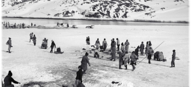 Vinterfiskeri ved Isfjorden