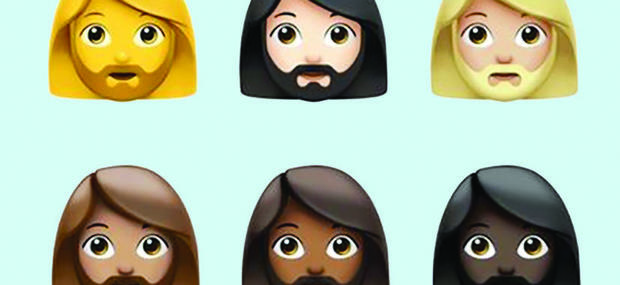 emoji'er af Jesus med forskellige farver