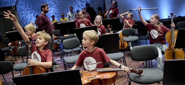 OrkesterMesterFest med Aalborg Symfoniorkester i MUSIKKENS HUS - her deltagende børn fra Kolding.