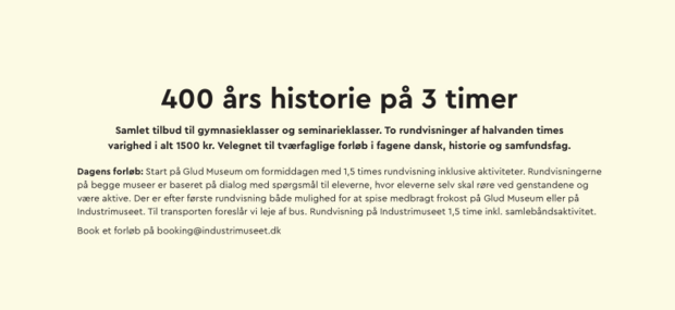 400 års historie på tre timer