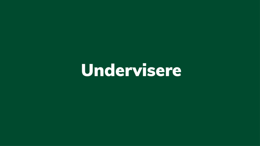 Opstartspakke: Undervisere