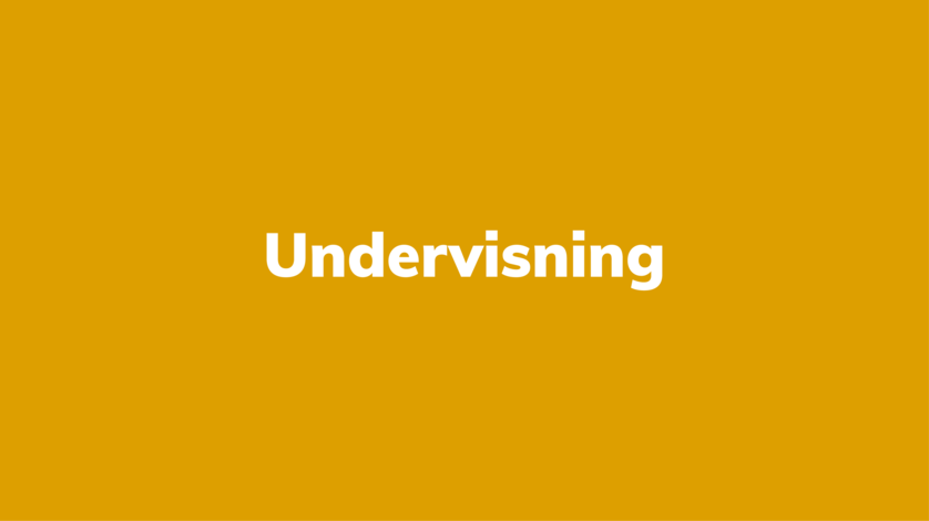 Opstartspakke: Undervisning