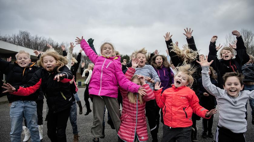 Børn fra Fredericia kommune hopper